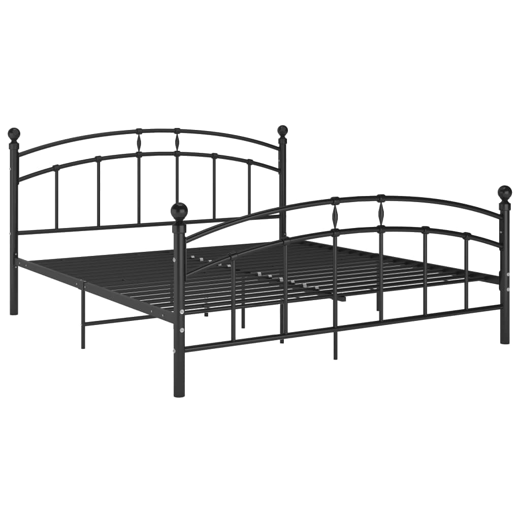 sengestel 160x200 cm metal sort