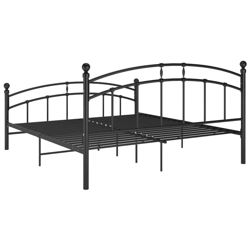 sengestel 160x200 cm metal sort