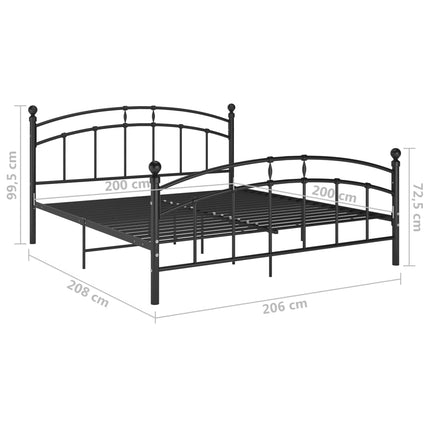 sengestel 200x200 cm metal sort