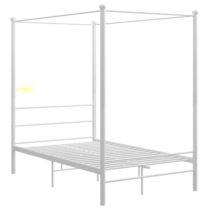 sengestel til himmelseng 140x200 cm metal hvid
