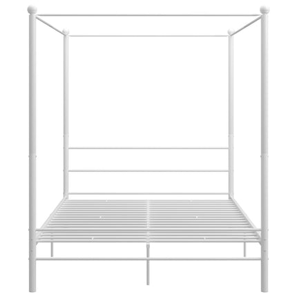 sengestel til himmelseng 160x200 cm metal hvid