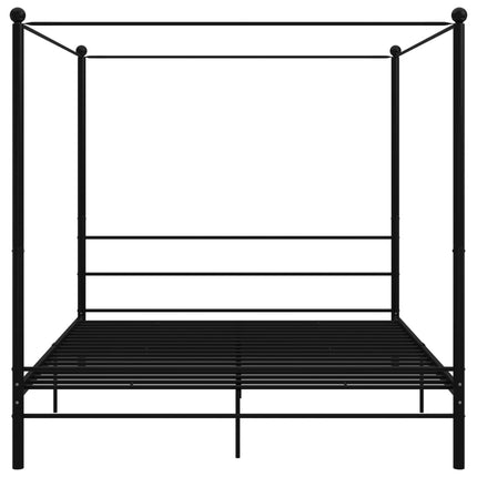 sengestel til himmelseng 200x200 cm metal sort