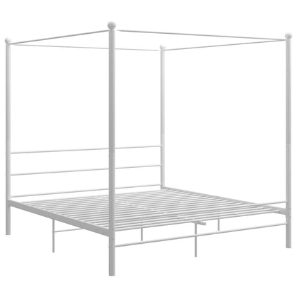 sengestel til himmelseng 200x200 cm metal hvid