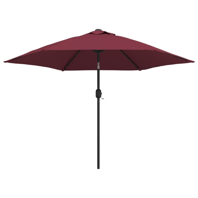 parasol 300 cm metalstang bordeauxrød