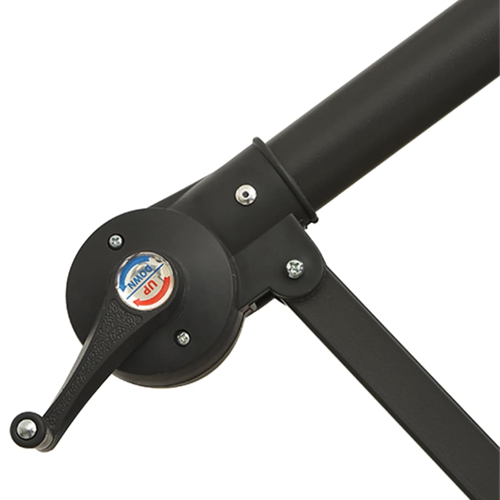 hængeparasol m. LED-lys 350 cm bordeauxrød