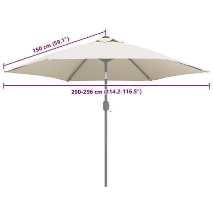 udskiftningsdug til parasol 300 cm sandfarvet