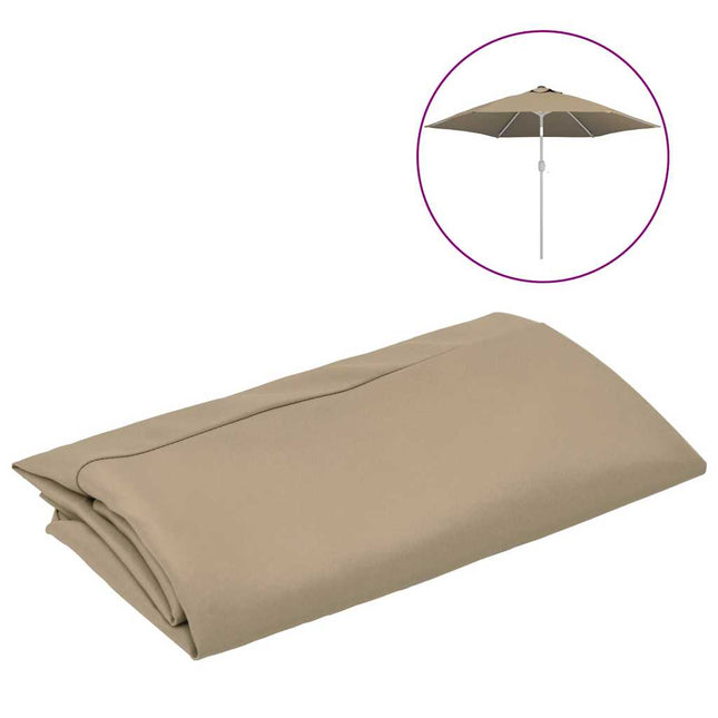 udskiftningsdug til parasol 300 cm gråbrun