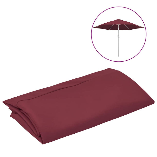 udskiftningsdug til parasol 300 cm bordeauxfarvet