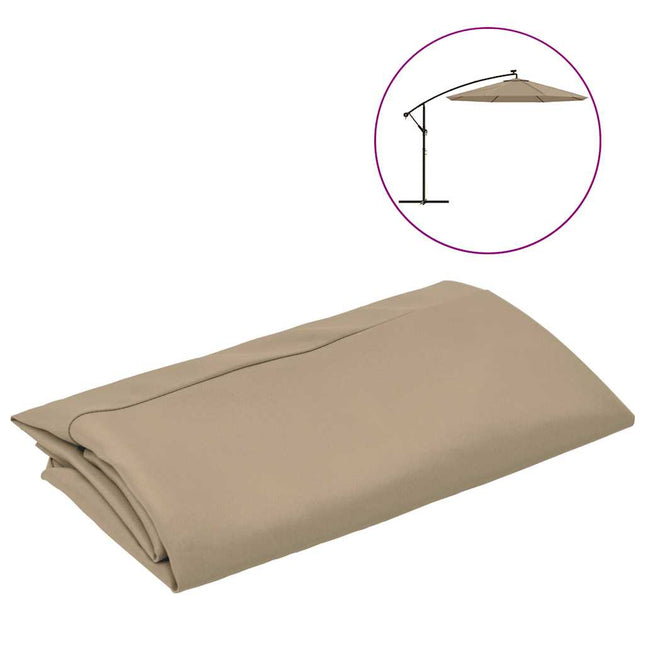 reservestof til fritstående parasol taupe 350 cm