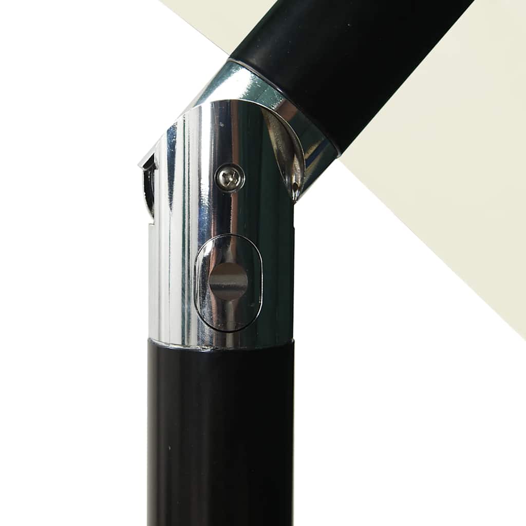 parasol 2,5x2,5 m aluminiumsstang 3 niveauer sandfarvet