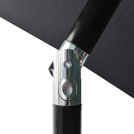 parasol 2 m aluminiumsstang 3 niveauer antracitgrå