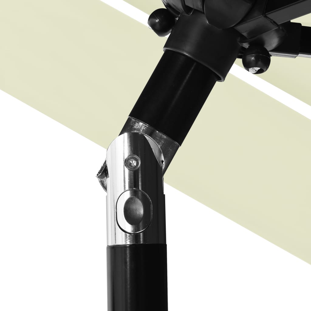 parasol 2,5 m aluminiumsstang 3 niveauer sandfarvet