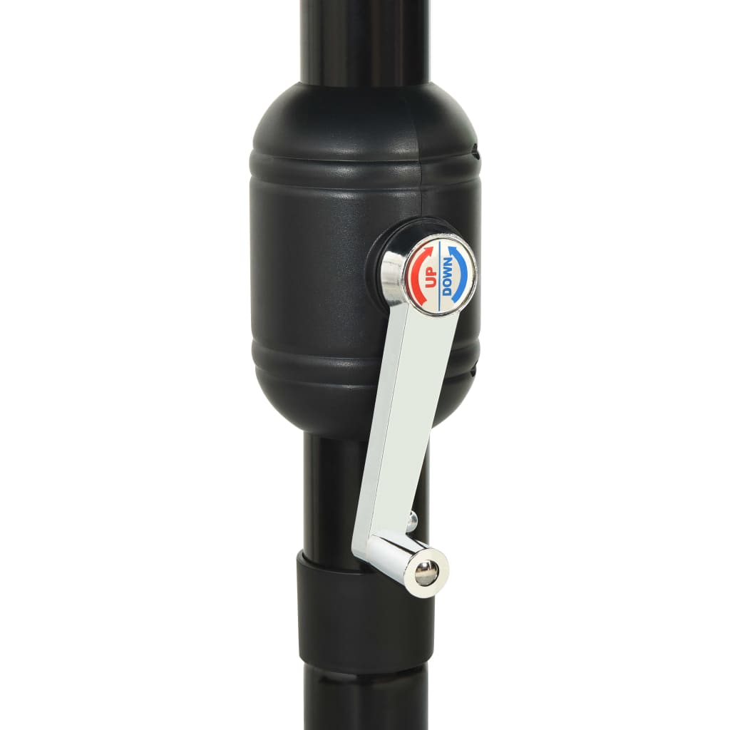 parasol med aluminiumsstang 3,5 m 3 niveauer sandfarvet