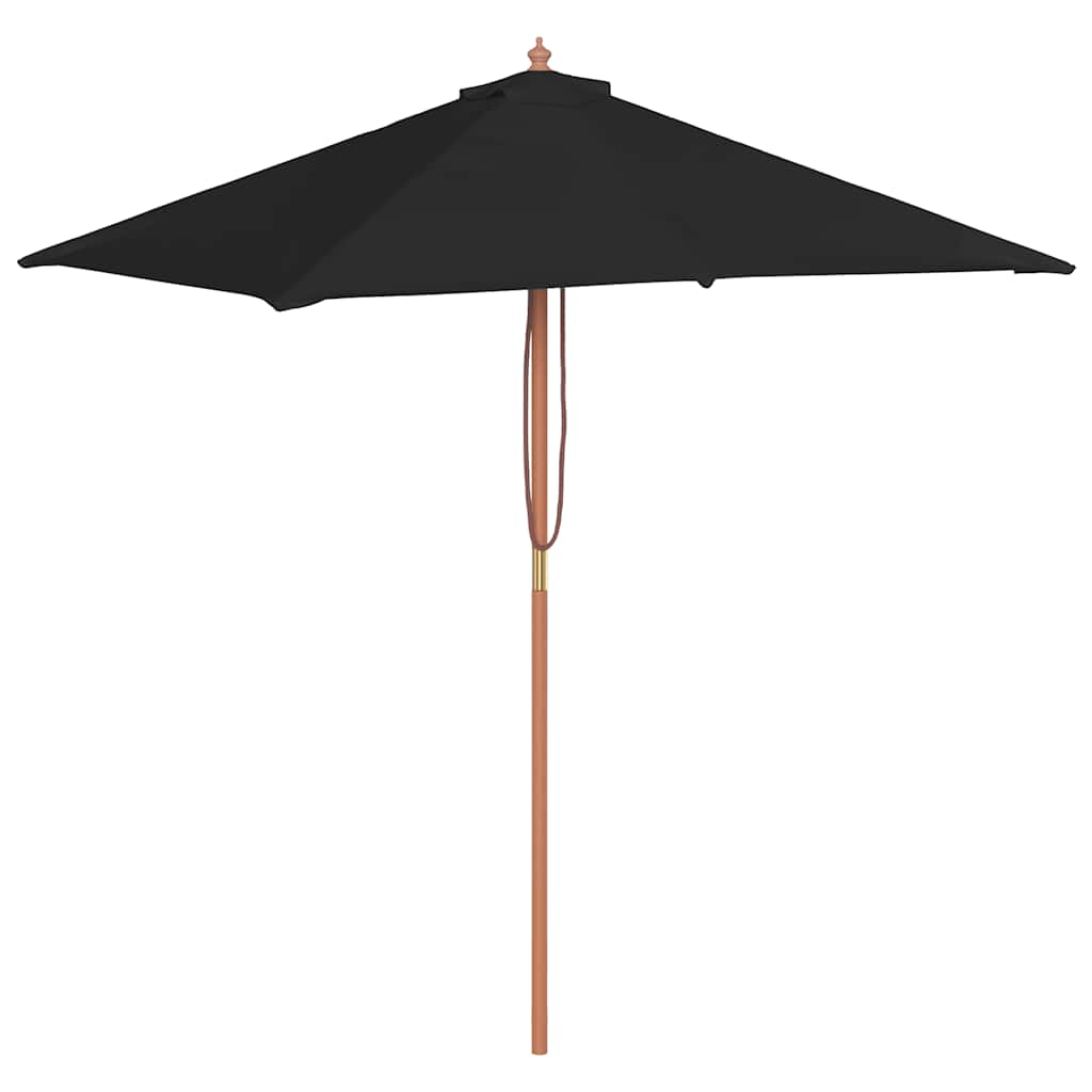 haveparasol 150x200 cm træstang sort