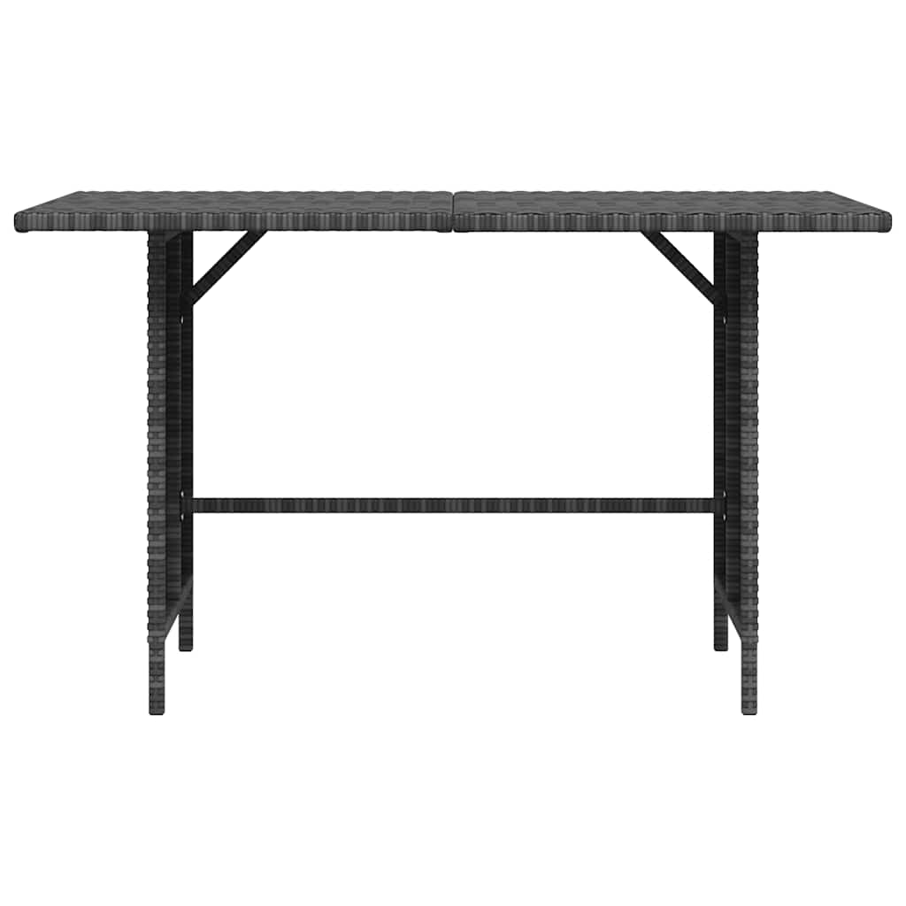 havebord 110x70x65 cm polyrattan grå
