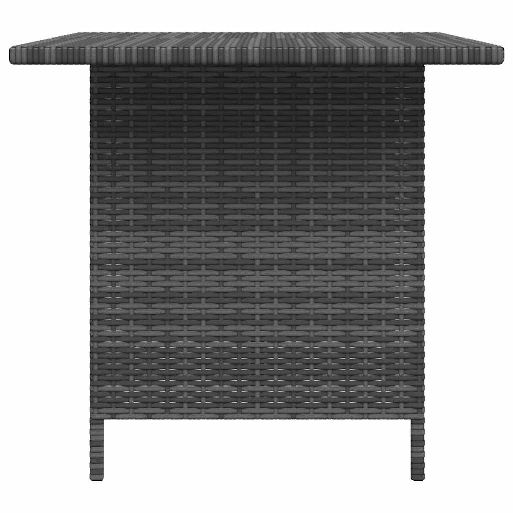 havebord 110x70x65 cm polyrattan grå