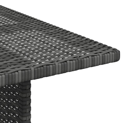 havebord 110x70x65 cm polyrattan grå