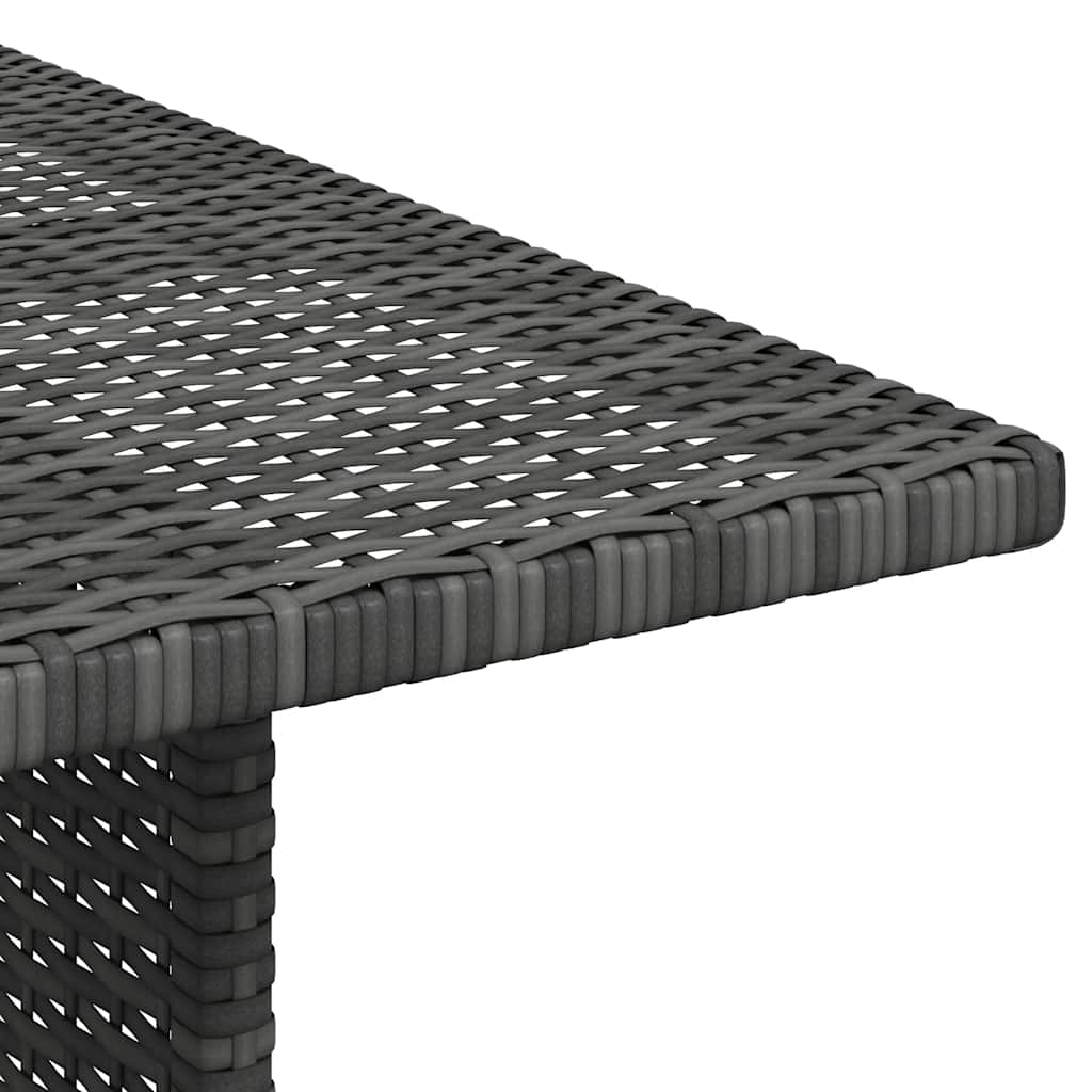 havebord 110x70x65 cm polyrattan grå