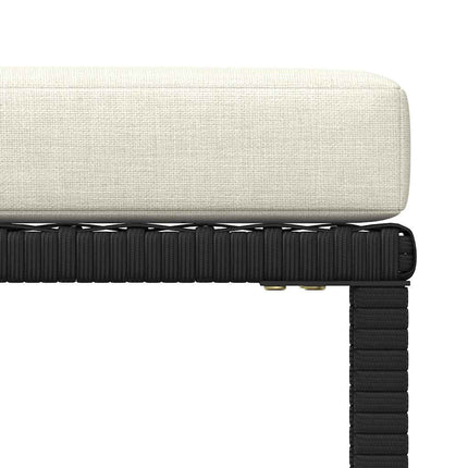 sofasæt til haven 5 dele med hynder polyrattan sort