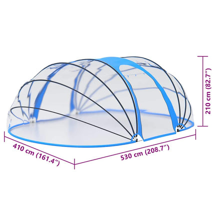 poolkuppel 530x410x210 cm oval