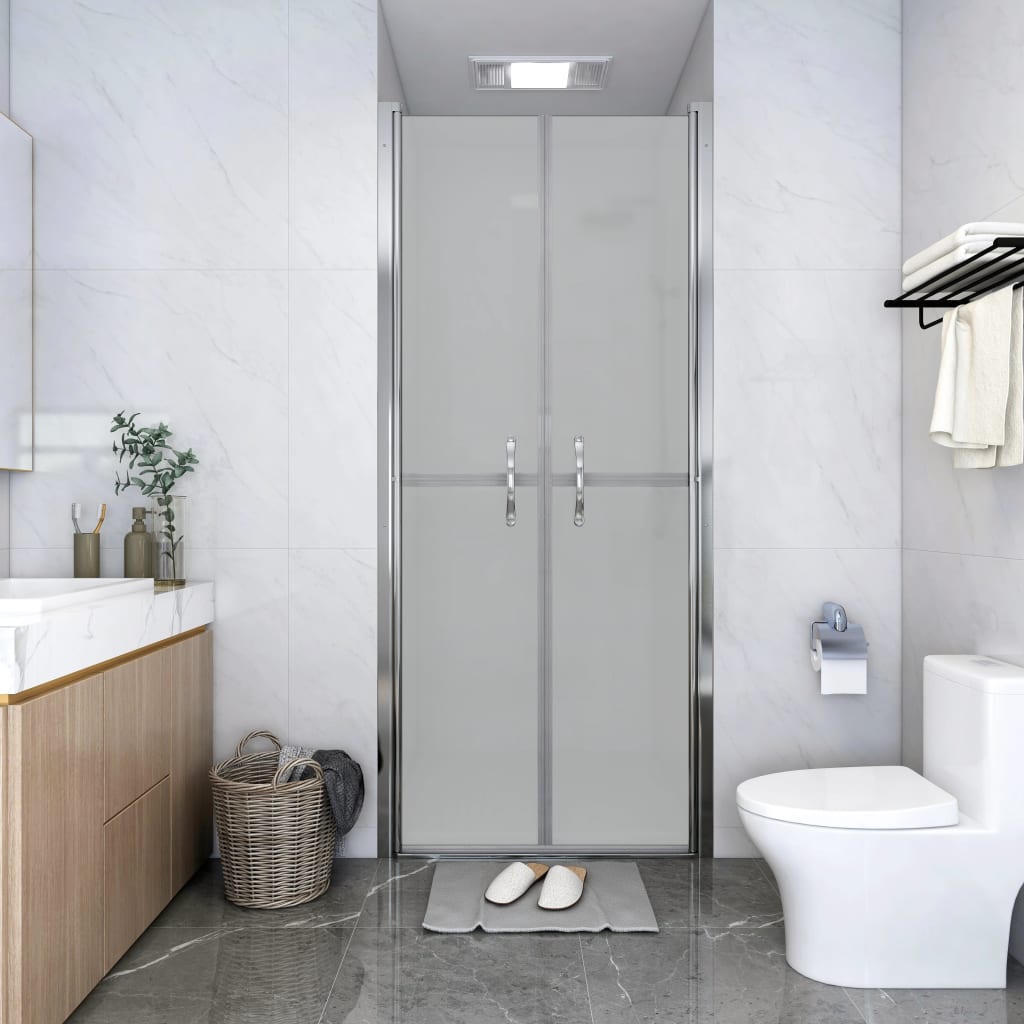 brusedør 71x190 cm matteret sikkerhedsglas billede