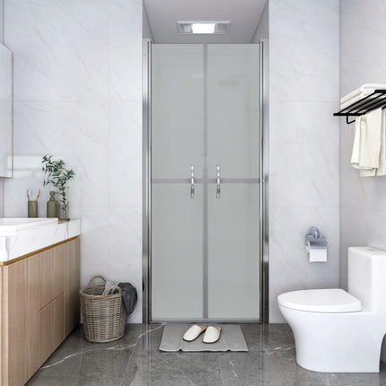 brusedør 91x190 cm matteret sikkerhedsglas