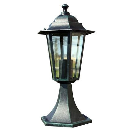 havelamper 2 stk. aluminium mørkegrøn/sort
