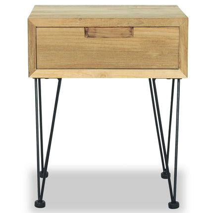 sengeborde 2 stk. 40x30x50 cm massivt teaktræ