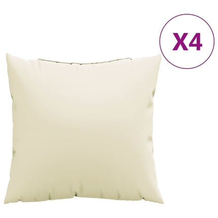 pyntepuder 4 stk. 50x50 cm stof cremefarvet