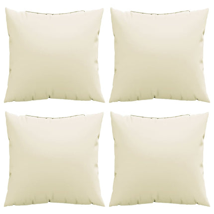 pyntepuder 4 stk. 50x50 cm stof cremefarvet