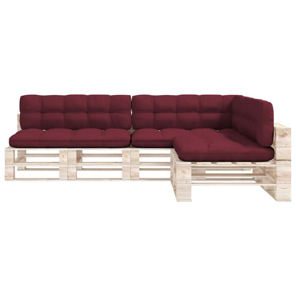 hynder til pallesofa 7 stk. stof vinrød