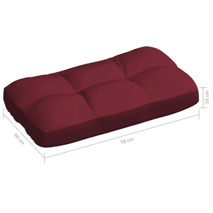 hynder til pallesofa 7 stk. stof vinrød