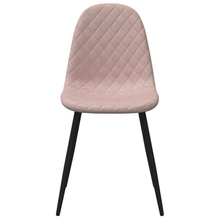 spisebordsstole 2 stk. velour lyserød