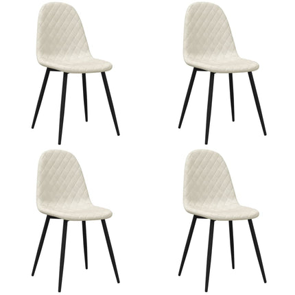 spisebordsstole 4 stk. velour cremehvid