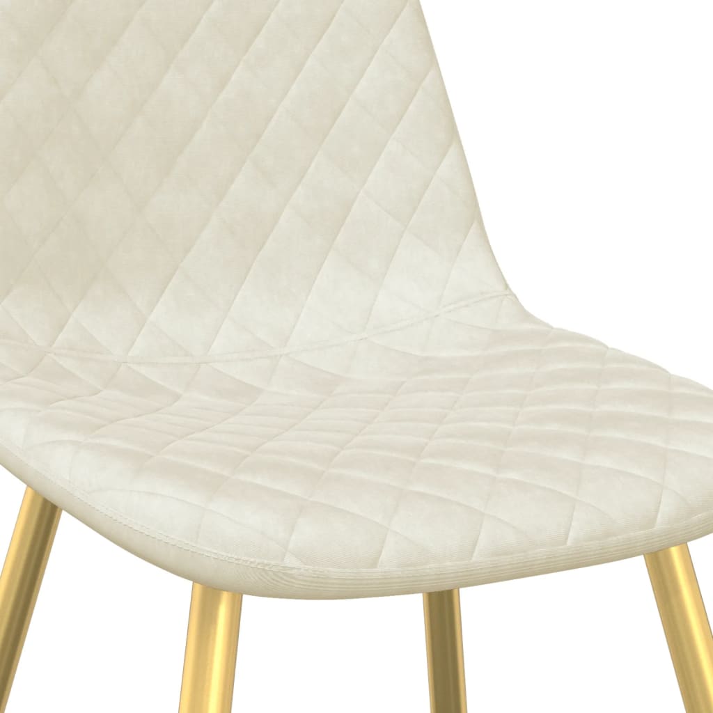 spisebordsstole 2 stk. velour cremehvid