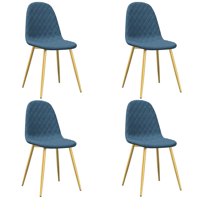spisebordsstole 4 stk. velour blå