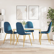spisebordsstole 4 stk. velour blå