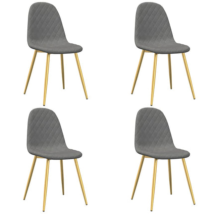 spisebordsstole 4 stk. velour lysegrå