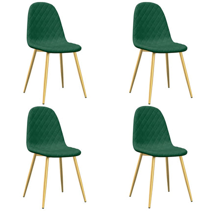 spisebordsstole 4 stk. velour mørkegrøn