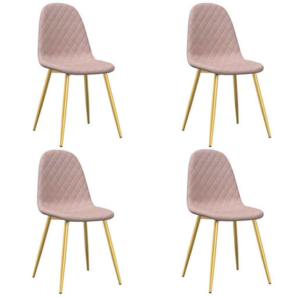 spisebordsstole 4 stk. velour lyserød