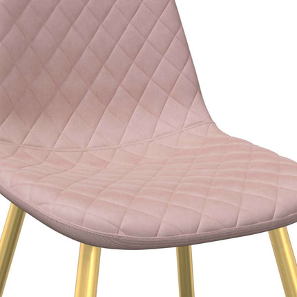 spisebordsstole 4 stk. velour lyserød
