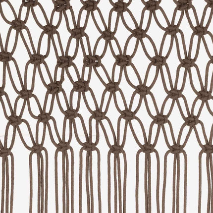 macramégardin 140x240 cm bomuld gråbrun