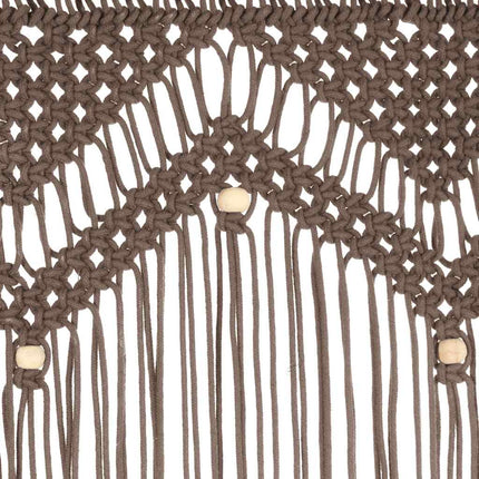 macramégardin 140x240 cm bomuld gråbrun