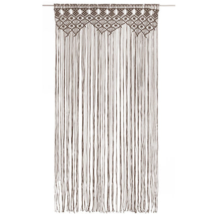 macramégardin 140x240 cm bomuld gråbrun