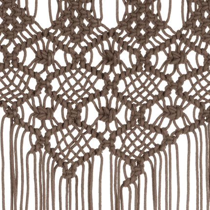 macramégardin 140x240 cm bomuld gråbrun