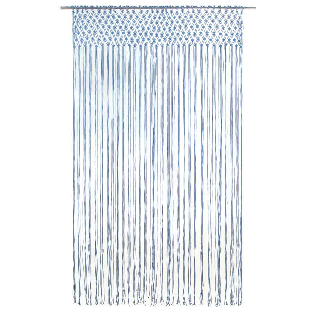 macramégardin 140x240 cm bomuld blå