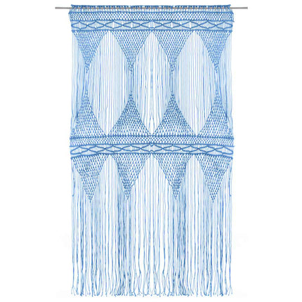 macramégardin 140x240 cm bomuld blå