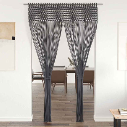 macramégardin 140x240 cm bomuld antracitgrå