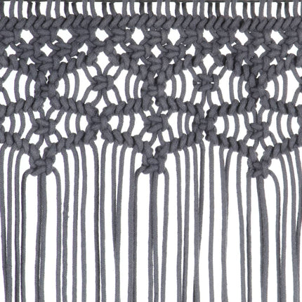 macramégardin 140x240 cm bomuld antracitgrå