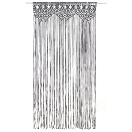 macramégardin 140x240 cm bomuld antracitgrå